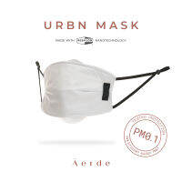 URBN Mask by Āerde (แอร์เด้) — White / สีขาว • หน้ากากนาโนไฟเบอร์ • กรองฝุ่นละออง 99.9% PM0.1 • ยับยั้งไวรัสและแบคทีเรีย • สะท้อนน้ำ  • [earthtonestore]