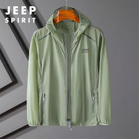 JEEP SPIRIT เสื้อแจ็กเก็ตแบบระบายอากาศได้ดีของผู้ชาย,เสื้อผ้าป้องกันแสงยูวีผ้าวิสคอสบางเป็นพิเศษสำหรับใส่ตกปลา