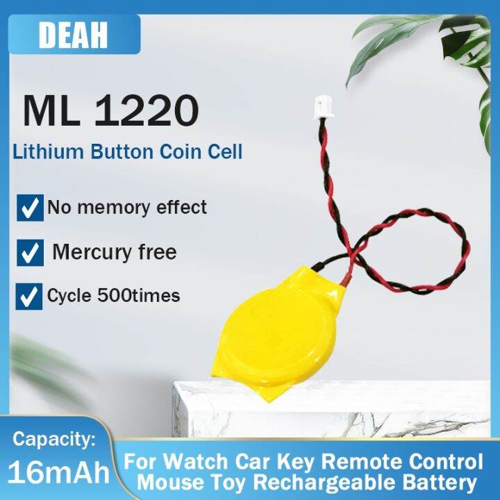 1-4pcs ML1220 ML 1220 3V Lithium Rechargeable Battery 1220 CMOS RTC ...