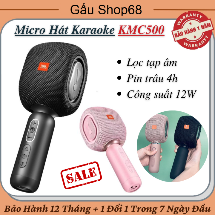 Micro Hát Karaoke Bluetooth JBL KMC500 Phiên Bản Thần Tượng, Kèm Loa
