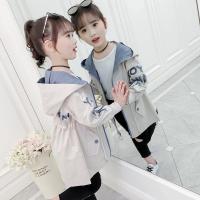 Girls Autumn Jackets Childrens Clothing Hooded Outerwear Fashion Windbreaker Top Kids Coat 2 To 12 Years Old Baby Fall Clothes