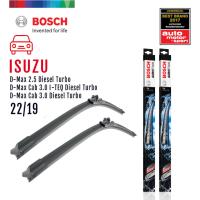 Bosch ใบปัดน้ำฝน Isuzu D-Max Diesel Turbo 4x4 ปี 2002-2011 ขนาด 22/19 นิ้ว รุ่น Aerotwin