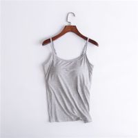 [A LIKE] เสื้อกล้ามผู้หญิง Built-InPadded ยืดหยุ่น Modal Push-Up Tops Camisoles Tube Vest แขนกุด SexyKorean