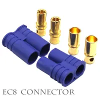 1pair Current EC8 Gold-Plated Male/Female 8mm Banana Plug Motor Battery Car