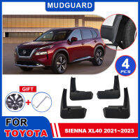 Mudflaps Fender สำหรับ Toyota Sienna XL40 2021 2020 2023 Mudguards Mud Flap Styline Splash Mud Guards ฝาครอบล้อรถอุปกรณ์เสริม