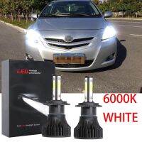 New หลอดไฟหน้า LED 80W 6000K สีขาว สําหรับ Toyota Vios NCP93 Year 2007-2013 2 ชิ้น