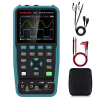 HANMATEK Handheld Digital Oscilloscope 50Mhz Bandwidth with 2 Channels HO52 3.5"TFT Mini Oscilloscope, 2 in 1 Oscilloscope and Multimeter, Backlit Screen, Auto-Calibration Function, Memory Function Professional 50 Mhz