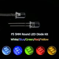 High quality Transparent Round 5MM F5 Super Bright Water Clear Green Red White Yellow Blue Light LED Bulbs Emitting Diode Electrical Circuitry Parts