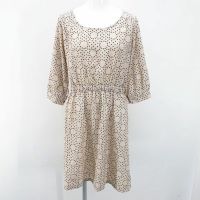 Double R WR Polka Dot 3/4 Sleeve Mini Flare Dress 38 Beige Direct from Japan Secondhand