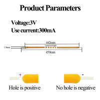 3V 450Mm Edison Bulb Led Filament Long Warm White 3V R Cob Flexible Filament Lamp Parts ไดโอดหลอดไส้อุปกรณ์เสริม