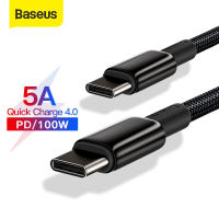 Baseus สายชาร์จเร็ว100W สำหรับ Xiaomi Redmi,สายชาร์จเร็ว USB-C ดิจิทัล C เป็น Type C สายชาร์จเร็ว4.0 PD สำหรับ Xiaomi Redmi Samsung Huawei MacBook iPad Pro Latop