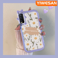 Dienya เคสสำหรับ VIVO Y20 Y20i Y20s Y12s Y20 Y11s Y20T Y20S เมตร Y20S เคสภาพสีน้ำมันที่สวยงามรูปดอกไม้ป้องกันเลนส์หลายสีสาวน่ารักกันกระแทกเคสมือถือทนต่อการตกและรอยขีดข่วนเคสทนทานต่อการตก