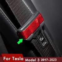 【hot】 Real Carbon for Tesla 3 Y Car Safety Buckle Protection Cover Decoration Accessories Model3 Modely2017-2023