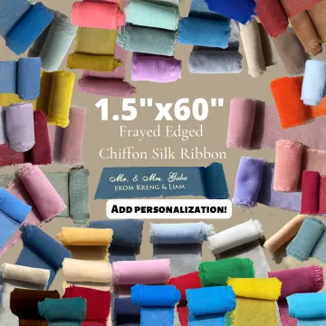 Frayed Edged Wrinkle Chiffon Silk Ribbon