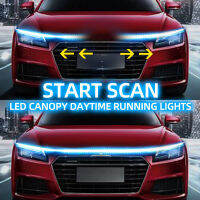 RXZ LED Daytime Running Light Scan Starting Car Hood Decorative Lights DRL Auto Engine Hood Guide Decorative Ambient Lamp 12V Bulbs  LEDs HIDs