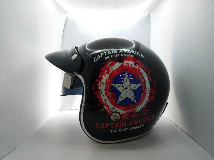 Helmet Half Face Yema French Classic 629 Printed Single Visor Lazada PH