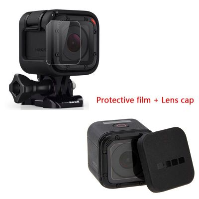 For Go Pro Hero5 Hero4 Session Lens Cap Lens Cover Housing Case + Lens Screen Protector Film For Gopro Hero 4/5 Session Camera