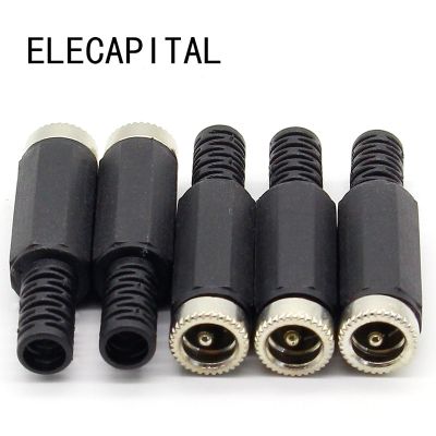 5 pcs 2.1mm x 5.5mm Female DC Power Socket Jack Connector Adapter  Wires Leads Adapters