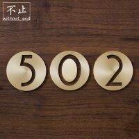 ☜ LZSM Original Design Nordic Door Sign Creative Simple Circular Digital Decoration Number