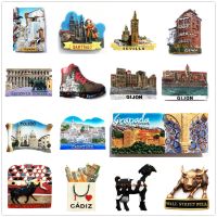 【YF】✈♚  Europe Spain Refrigerator Tourist Souvenirs StickersHome   Decoration Fridge Message Sticker