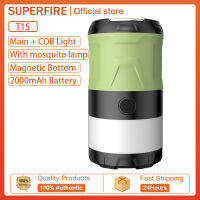 หลอดไฟ Led สำหรับตั้งแคมป์ SUPERFIRE แบบชาร์จไฟได้โคมไฟเต็นท์แขวนกลางแจ้งของใช้ในครัวเรือนแขวนโคมไฟสว่างมากการตั้งแคมป์สิ่งประดิษฐ์ T15หลอดไฟควบคุมยุง