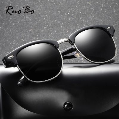 RUOBO Classic Polarized Sunglasses For Men Women Brand Design Driving Mirror Surface Lens Sun Glasses Goggle UV400 Gafas De Sol