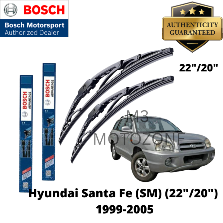 Bosch Advantage Wiper Blade set for Hyundai Santa Fe (SM) 19992005 (22