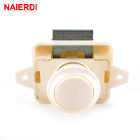 10PCS NAIERDI Camper Car Push Lock 26mm RV Caravan Boat Motor Home Cabinet Drawer Latch Button Locks For Furniture Hardware