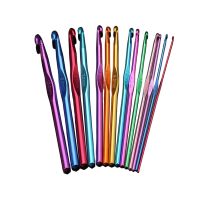 ✴▪ Colored Alumina Single Head Knitting Crochet Hooks DIY Set Home Sewing Accessories Multiple Sizes Needle Tool Sweater Crafts