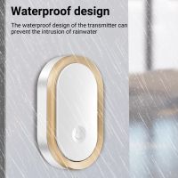 ℗ 1 Set Wireless Doorbell Waterproof Volume Adjustable Plastic Long Range Smart Doorbell Home Door Hardware