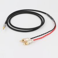 【DT】HIFI 2.5/3.5/4.4mm Balanced Male to 2 RCA Male Audio Adapter Cable 6.35mm XLR 7n-OCC Single Crystal Copperr Audio Cable  hot