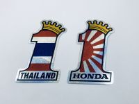 สติ๊กเกอร์ Honda Sticker สติกเกอร์ ฟอยล์ JDM ธงไทย ธงญี่ปุ่น แต่งรถ ติดรถ สะท้อนแสง รถยนต์ มอเตอร์ไซค์ CBR Wave Pcx Click Dream Msx Bigbike Motorcycle Car Racing [ 2ชิ้น ]