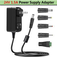 36W Converter Transformer 24V 1.5A DC Power Supply Adapter 5.5X2.1Mm Tip Charge For 24V LED Strip Lights CC WiFi Camera