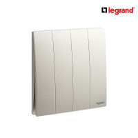 Legrand สวิตช์สองทาง 4 ช่อง สีแชมเปญ 4G 2Ways  Switch 16AX รุ่นมาเรียเซนต์ | Mallia Senses | Champaigne| 281007CH | บิทิสมาร์ท | BTiSmart