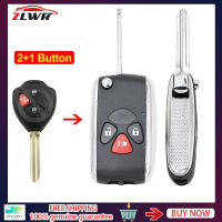 ZLWR Modified 2/3/4 Buttons Flip Folding Remote Auto Car Key Case Shell Replacement For Toyota Camry RAV4 Corolla PRADO YARIS