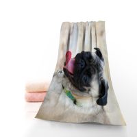 【Bathroom sale】 PugTowel ที่กำหนดเองพิมพ์ผ้าฝ้ายใบหน้า/อาบน้ำผ้าไมโครไฟเบอร์สำหรับผู้ชายผู้หญิงผ้าขนหนูอาบน้ำ