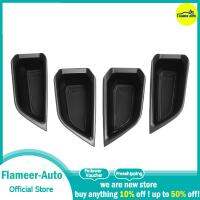 Flameer 4ชิ้นฝาครอบช่องเก็บที่จับที่พักแขนบนประตูทนทานสำหรับ Audi