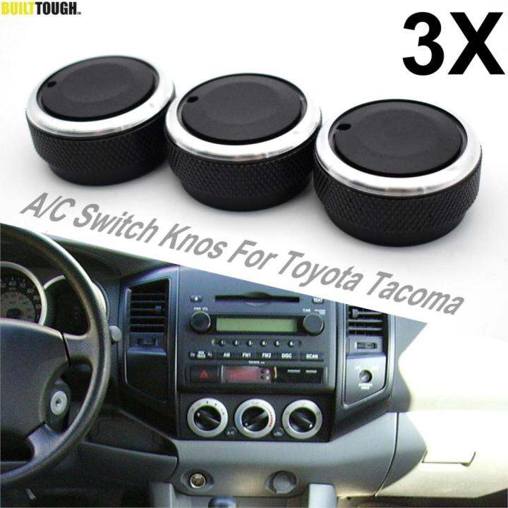 3pcs Air Conditioning Knob Aluminum Alloy AC Switch Heat Control Knobs
