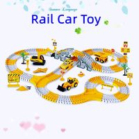 Rail Car Toy Race Car Track Set DIY Assemble Road Race Set Flexible Railway Track Brain Mechanical Interactive Toys for Kids