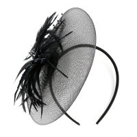 【cw】1pcs lower Fascinator Hat Hair Hoop Feather tail Tea Party Girls Hair Accessories Birthday Wedding Party Decorations