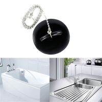 【hot】 Sink Bathtub Drain Stopper with Chain Rubber Plug Leakproof Sewer Accessories