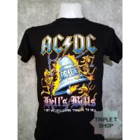 ACDC เสื้อยืดวงร็อคเสื้อยืดผู้ชายคลาสสิกอินเทรนด์ผ้าฝ้ายเสื้อยืดลำลองแฟชั่น unisex [S-XXXL]-YD021