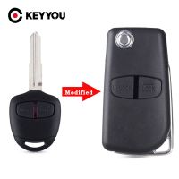 [More Suitable] KEYYOU Modified Flip Remote Key Shell Case For Mitsubishi New ASX GRANDIS Outlander LANCER 2/3 Buttoons Right Left Blade