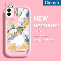 เคส Dienya F04 M04 A04E สำหรับ Samsung A04เคสรูปโบว์ลายเป็ดการ์ตูนเคสนิ่มกันกระแทกทนต่อการขีดข่วนเคสโทรศัพท์โปร่งใสฝาครอบป้องกันซิลิกาเจลป้องกันการตกเคสเลนส์กล้องถ่ายรูป