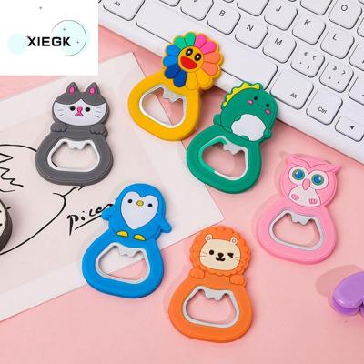 XIEGK DIY พกพา สำหรับเด็ก อุปกรณ์บาร์ ของใช้ในบ้าน ของชำร่วยงานแต่งงาน สแตนเลส แกดเจ็ตในครัว ที่เปิดขวด แม่เหล็กตู้เย็น ที่เปิดเบียร์