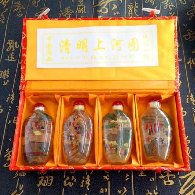ต้นฉบับ Inside-painted snuff bottle setStudy abroad commemorative giftsChinese characteristic handicraftsForeign affairs gifts[Durable and practical]
