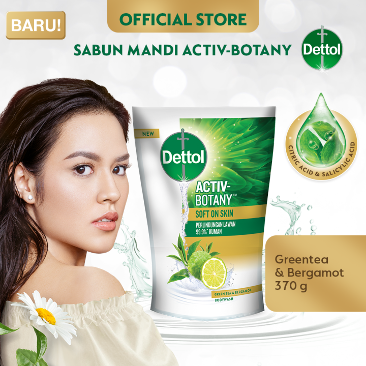 Dettol Sabun Mandi Cair Activ-Botany Sabun Kecantikan Raisa Green Tea