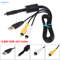 ?【Lowest price】Legend MINI 8Pin USB + AV UC-E6สายชาร์จข้อมูลสำหรับกล้อง Nikon SLR Video AV RCA output CABLE Charger CABLE