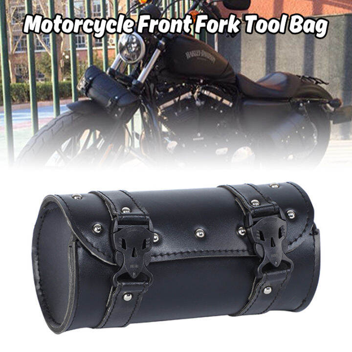 Universal Motorcycle Front Fork Tool Bag Riding Harley Side Bag