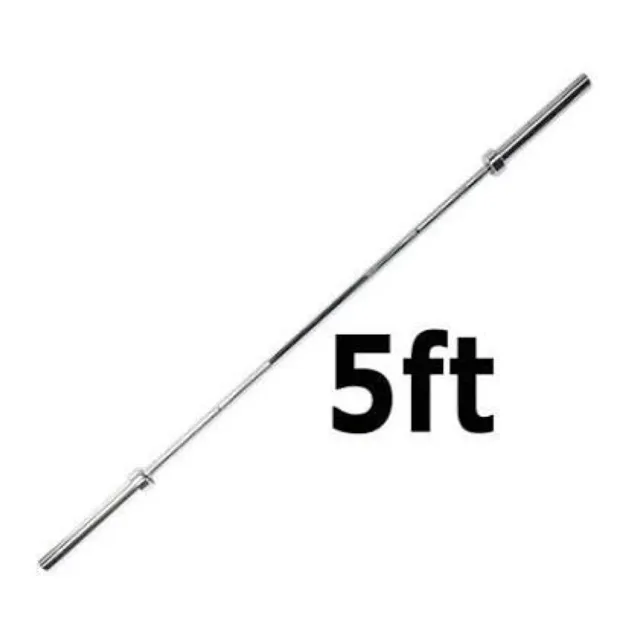 5 feet (ft) / 60 inches long bar with screw or spin locks chrome